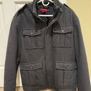 Merona Dark Charcoal Wool-Blend Jacket